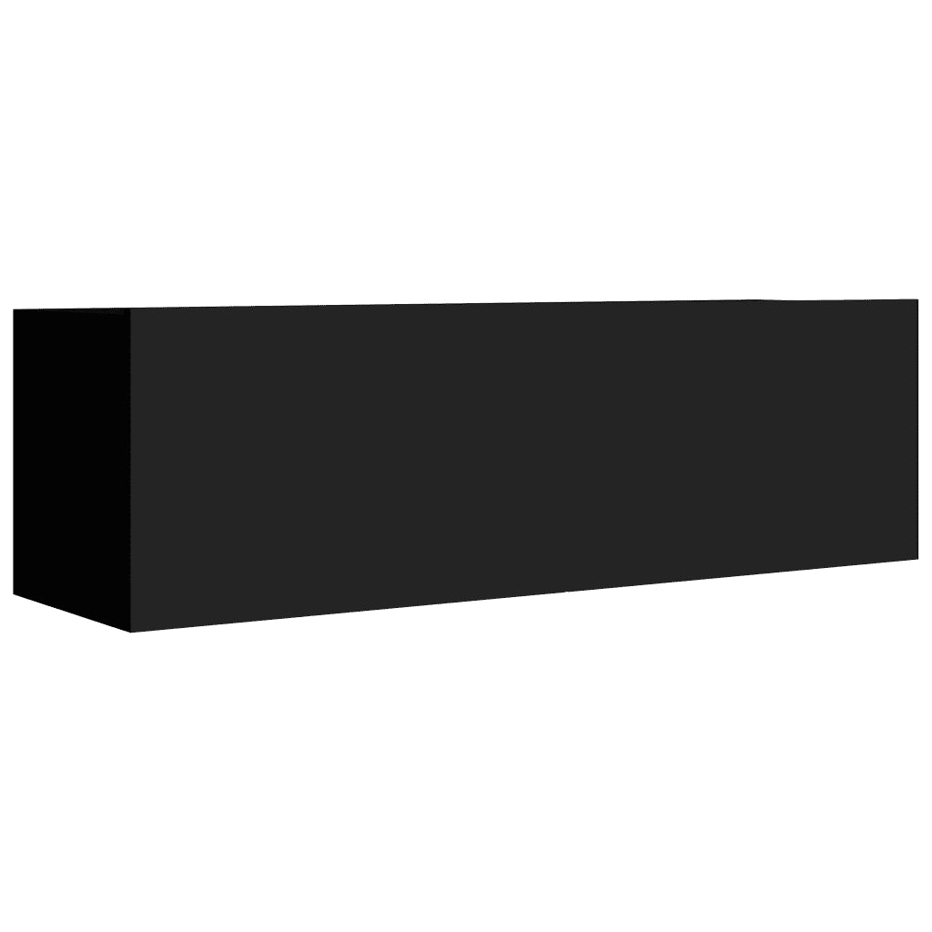Mobili Porta TV 4 pz Neri 100x30x30 cm in Legno Multistrato 3078746
