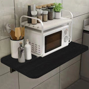 Tavolo Salvaspazio da Muro a Ribalta 80x60 cm in MDF Nero