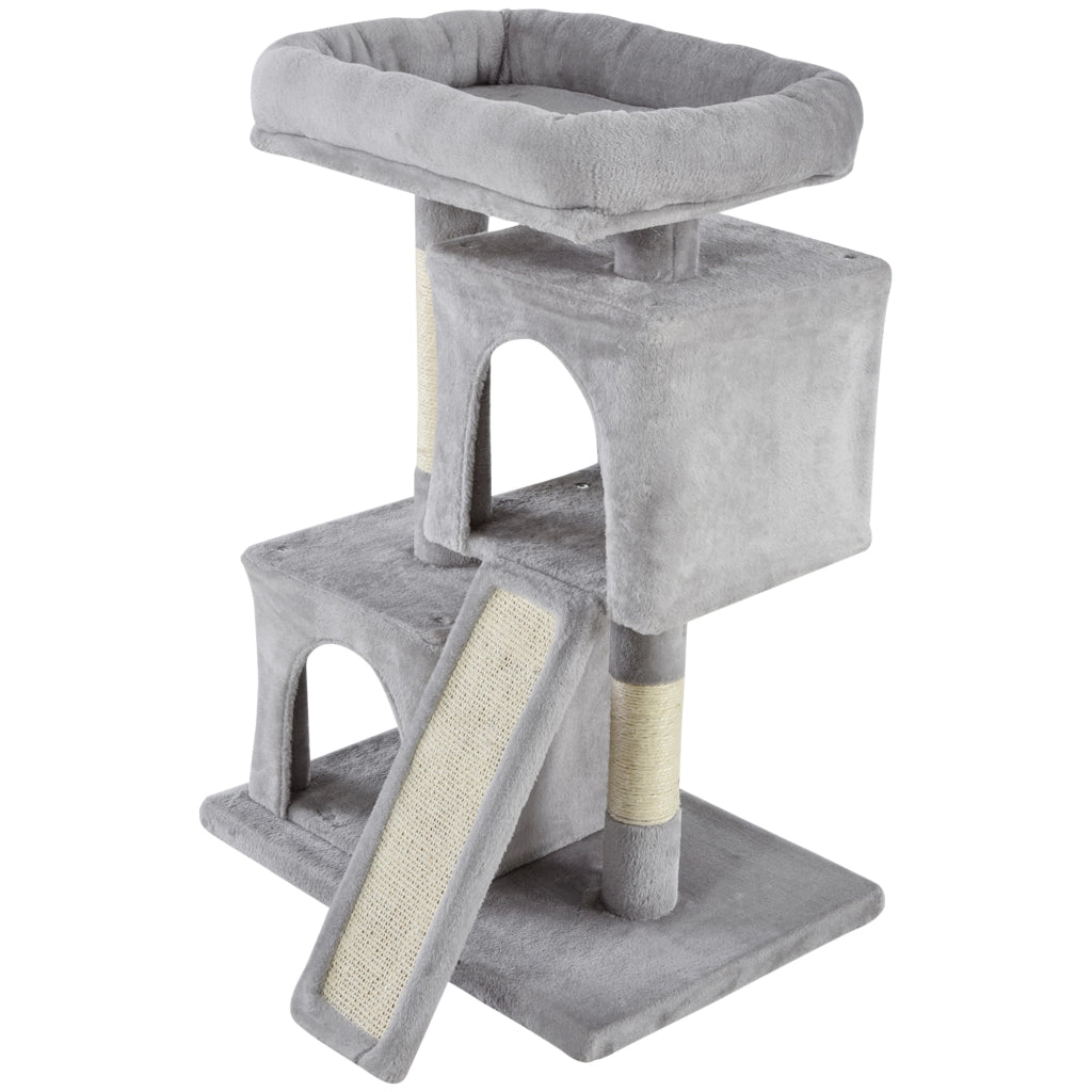 Albero per gatti con colonne di sisal ¨C zephmum ¨C grigio chiaro 83 cm