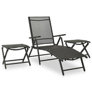 Set di mobili da giardino mobili da esterno set da 3 pezzi textilene e alluminio nero 02_0016066
