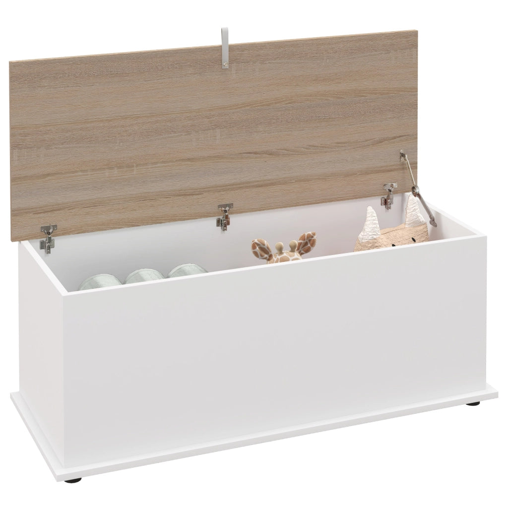 Letto contenitore con cassetti ¨C ZephMum ¨C Legno 100x40x40 cm bianco e naturale