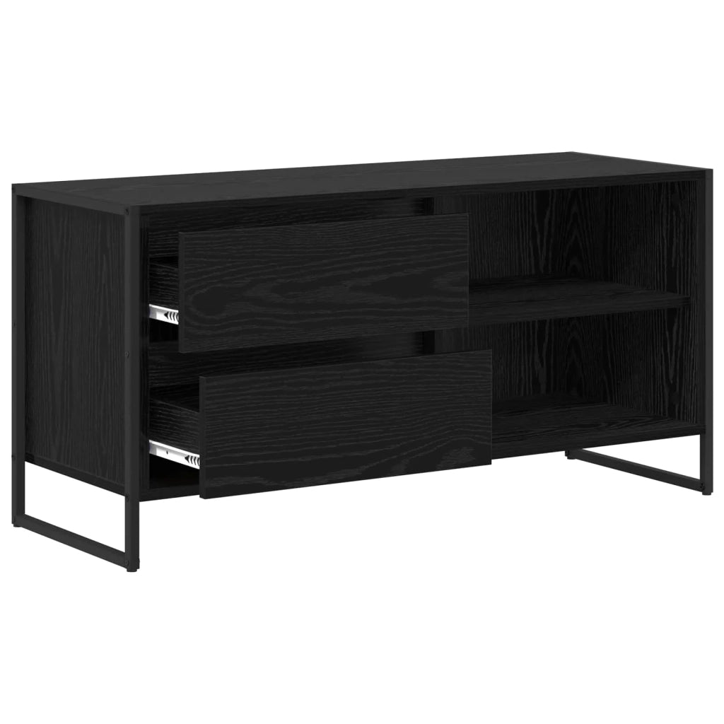 Mobile TV Rovere Nero 100 x 36 x 49,5 cm Legno multistrato 886558