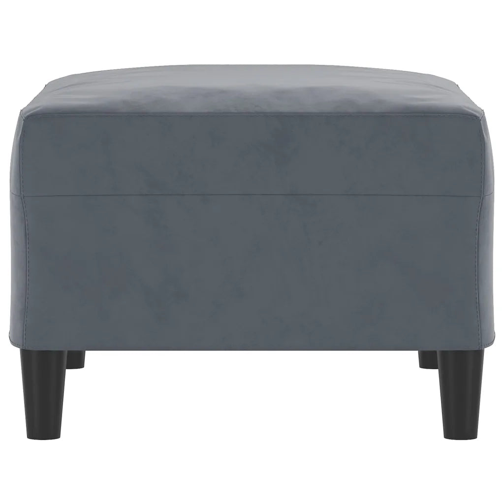 Poggiapiedi Grigio Scuro 70x55x41 cm in Velluto 349318