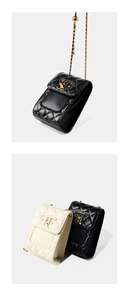 Borsa a mano da donna in vera pelle, stile retr¨°, nera.