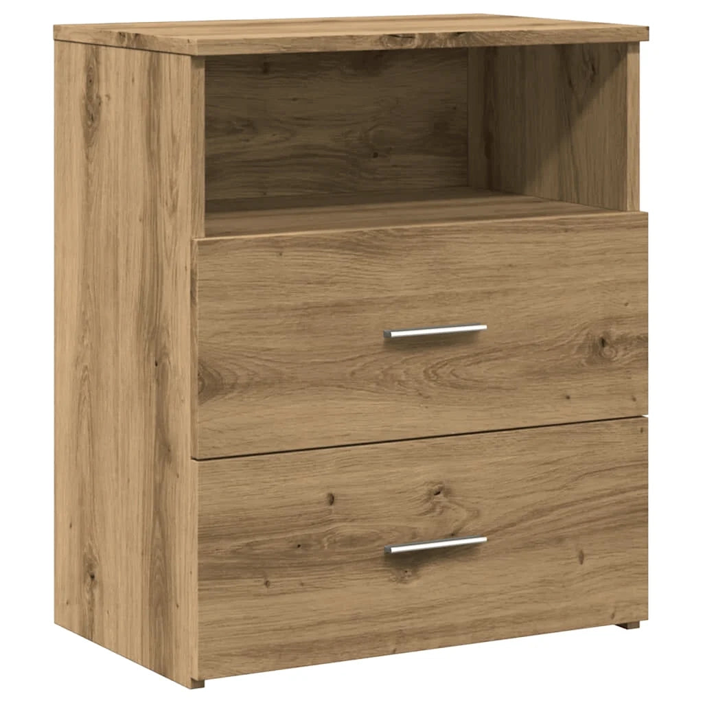 Comodino-Tavolino da notte Rovere Artigianale 50x32x60 cm in Legno Multistrato