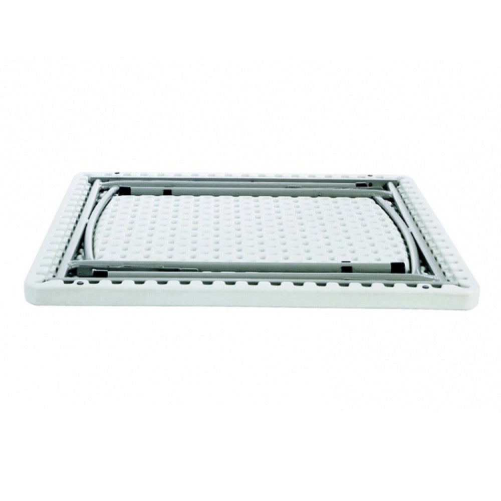Tavolo Catering Pieghevole 86x86x74 cm cm in Acciaio Bianco