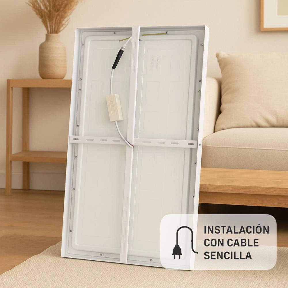 Pannello led rettangolare 120x30cm 40w 4000lm 3cct bianco serie home