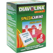 ANTIFULIGGINE SPAZZACAMINO BUSTINE DIAVOLINA FUOCO - GR 50 CF=PZ 5- 6 confezioni