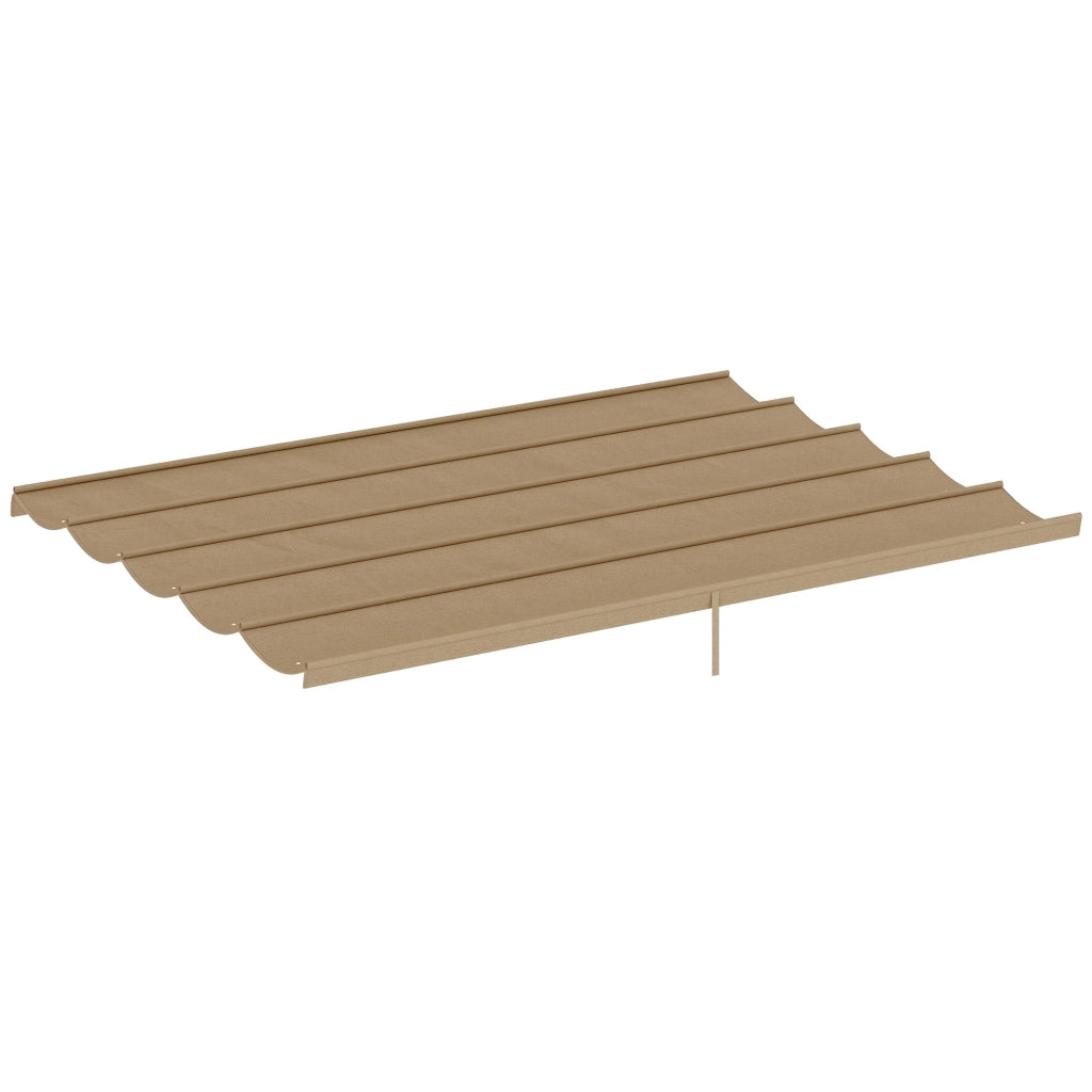 Tetto per Pergola in Poliestere con Fori di Drenaggio ¨C zephmum ¨C Marrone Chiaro 350x260 cm
