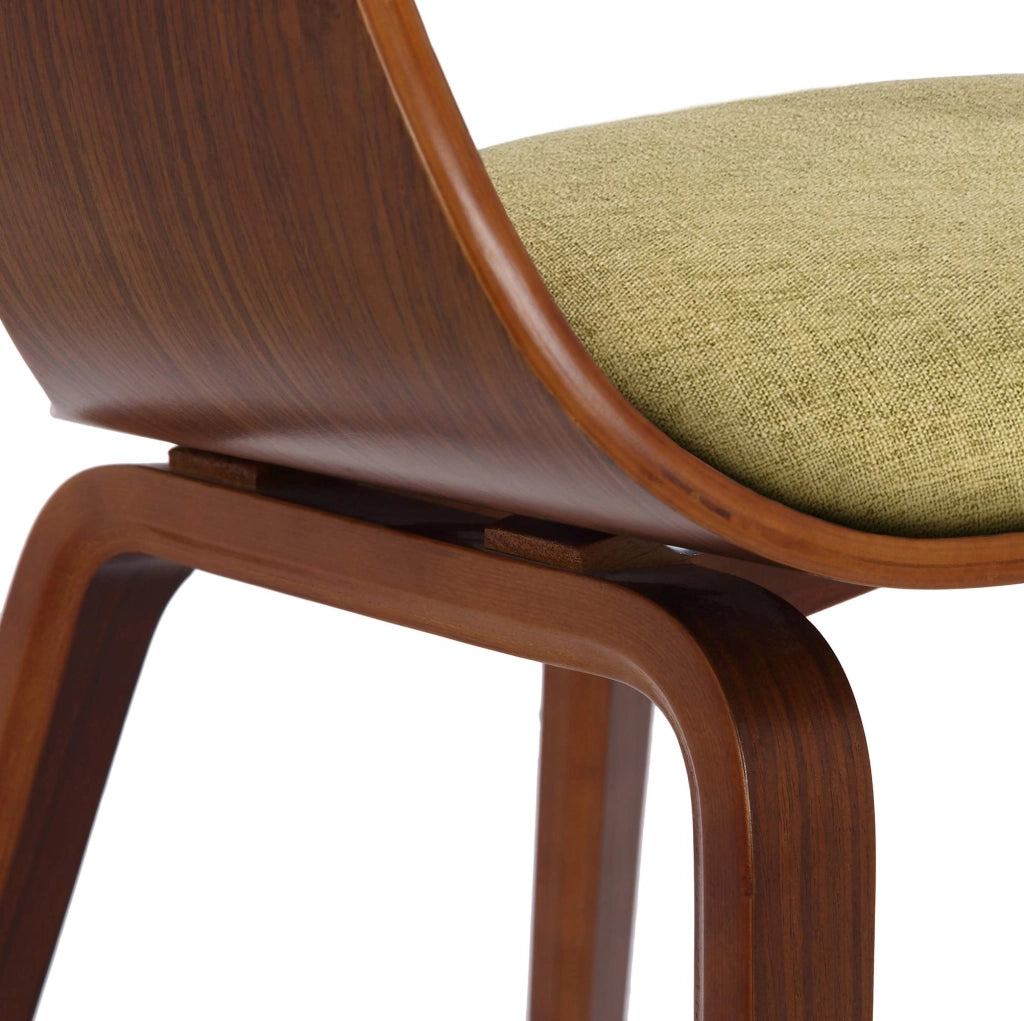 Sedia Kingston in Tessuto Noce/verde chiaro