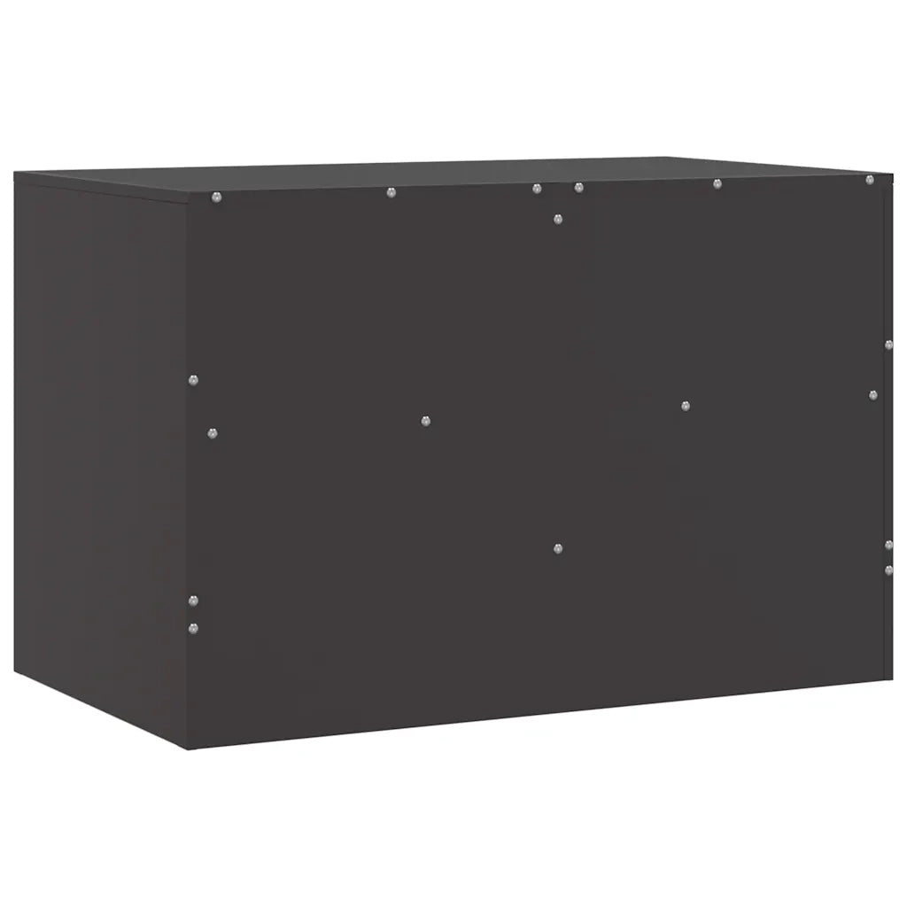 Mobile TV Nero 67x39x44 cm in Acciaio 841739