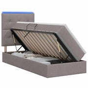 Letto con contenitore LED e materasso Tortora 90 x 200 cm 3459921