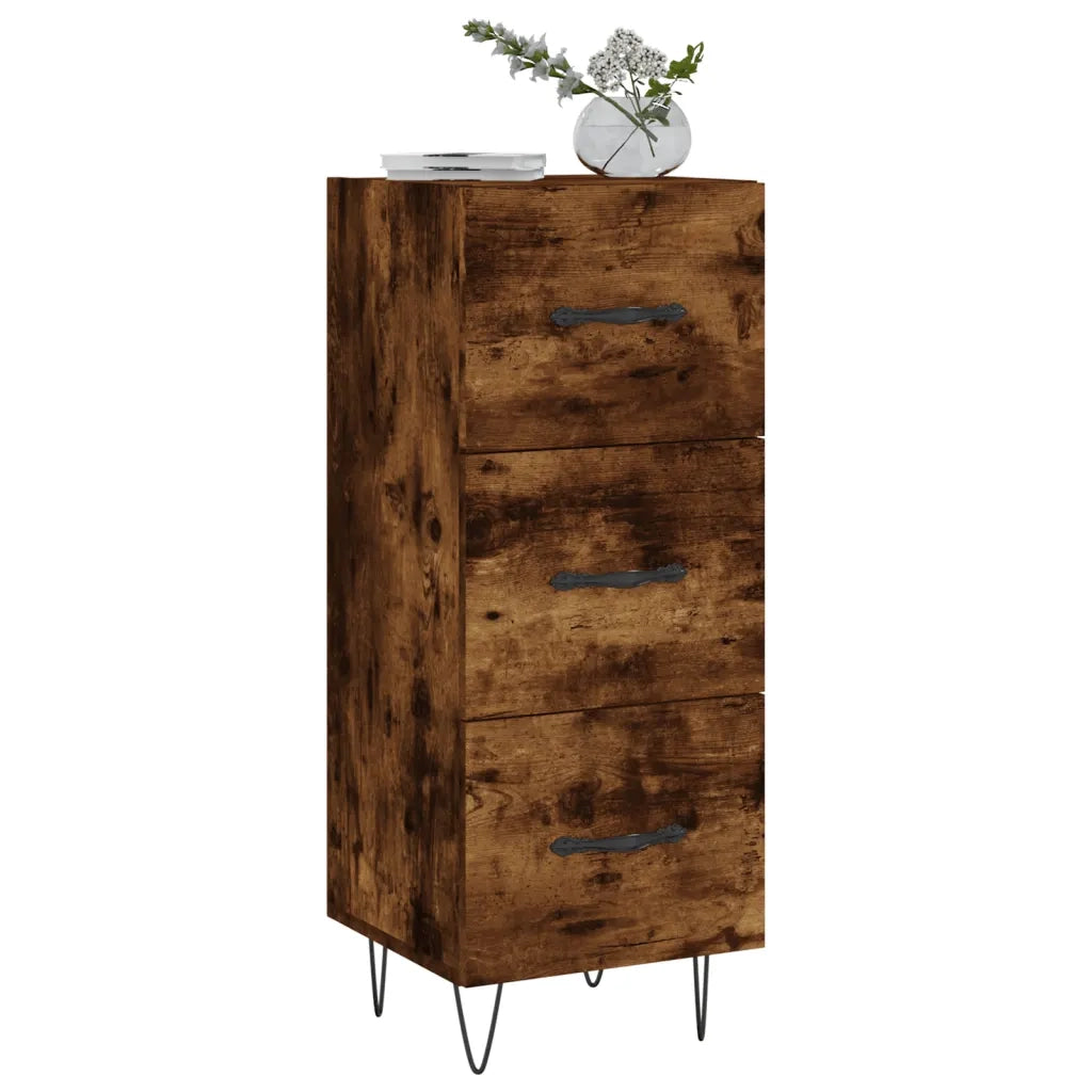 Credenza | Madia | Buffet da pranzo | Armadio da pranzo Rovere Fumo 34,5x34x90 cm in Legno Multistrato