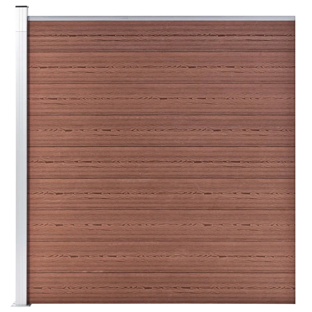 Pannelli Recinzione 7 Quadrati 1 Inclinato 1311x186cm Marrone