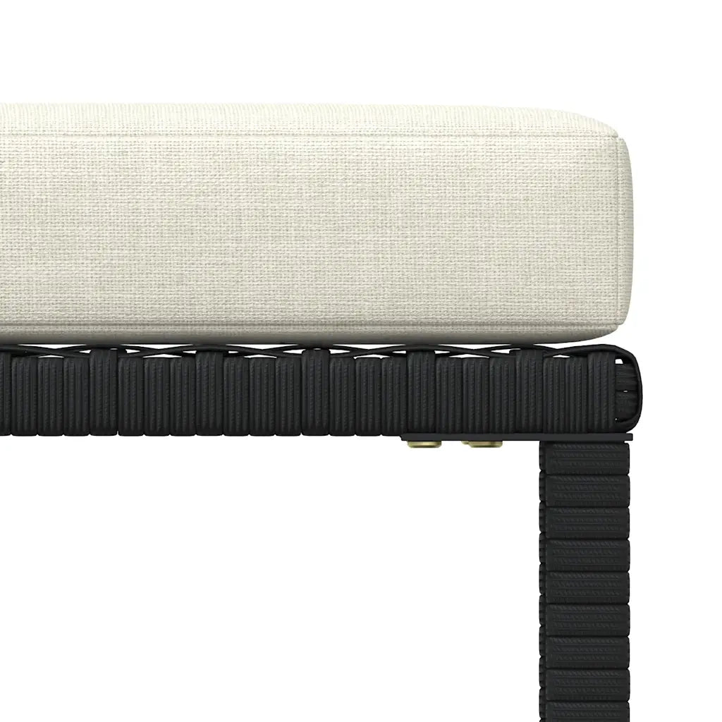 Set Divani da Giardino 5 pz | Set Salotto da Giardino con Cuscini in Polyrattan Nero