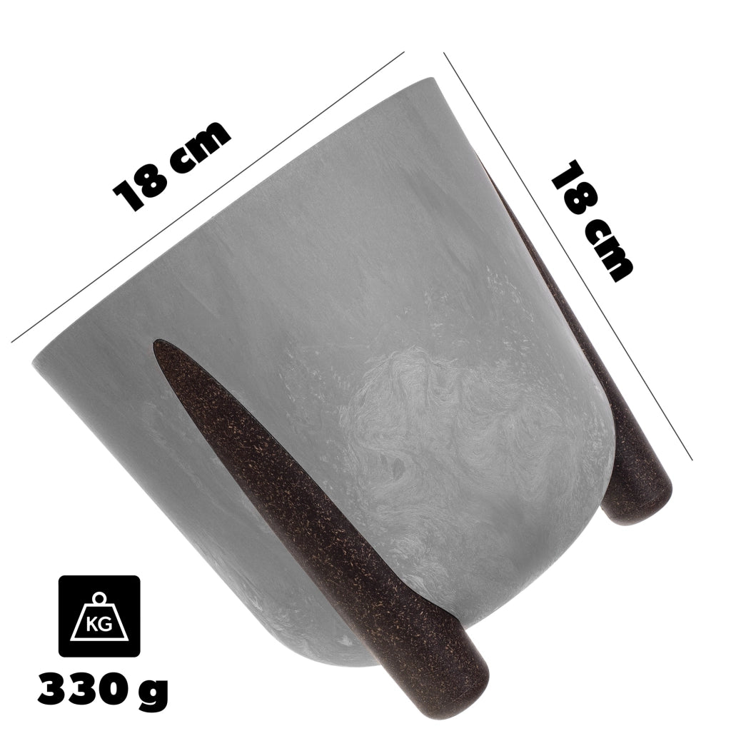 Vaso da fiori KADAX, coprivaso, fiori su gambe, con inserto, supporto per fiori, grigio, 18 cm