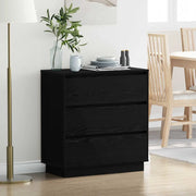 Armadio da Notte con cassetto Rovere Nero 71 x 34,5 x 75 cm 869635