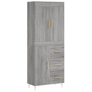 Credenza | Madia | Buffet da pranzo | Armadio da pranzo Grigio Sonoma 69,5x34x180 cm in Legno Multistrato
