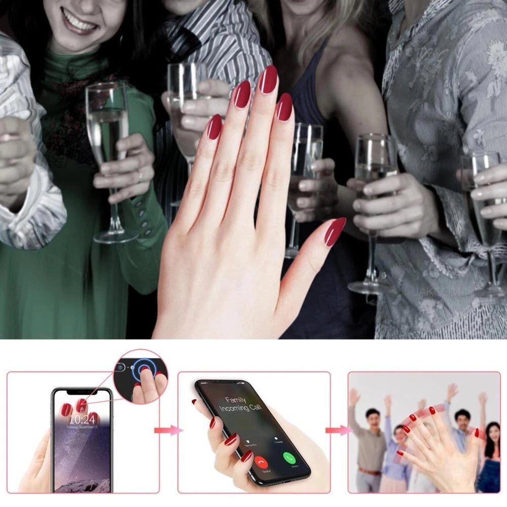 Trade Shop - Smart Nail Nfc Chip Intelligente Sotto Lo Smalto Collegamento Rapido Smartphone -