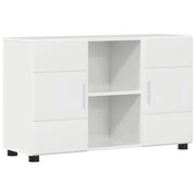 Credenza | Madia | Buffet da pranzo | Armadio da pranzo con porta FLORIN Bianco Lucido 88,5 x 30,5 x 55,5 cm
