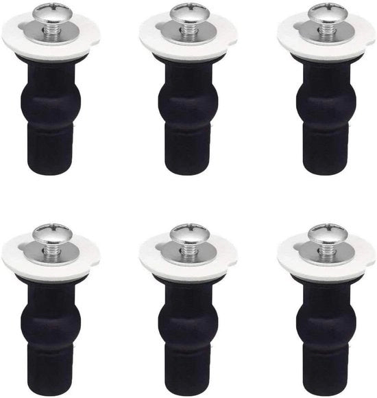 Viti per toilet vaste con set di fissaggio universale da 6 pezzi