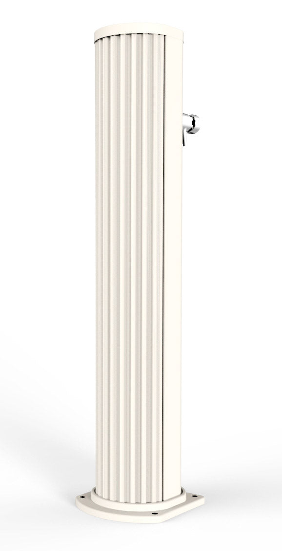 Fontana Lavapiedi da Giardino con Rubinetto Temporizzato Arkema Jolly Bianco Crema