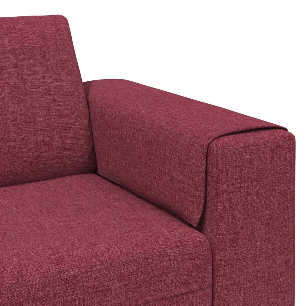 Divano per Soggiorno 3 pcs Rosso Vino 250 x 188 x 76 cm 3335115