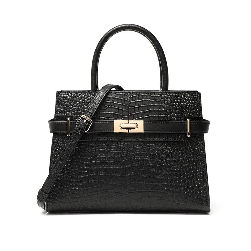 Borsa da sposa/borsa per la mamma in vera pelle di grande capacit¨¤, nera