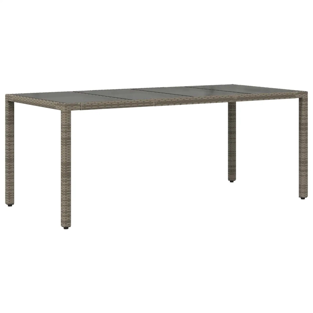 Set da pranzo per esterni 7 pz Grigio polyrattan 3448942