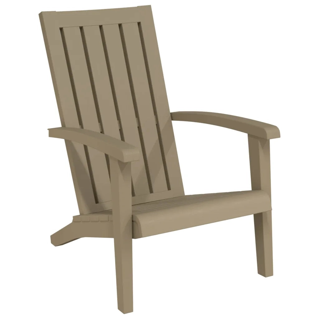 Sedia Adirondack da Giardino in Polipropilene Marrone Chiaro 364166