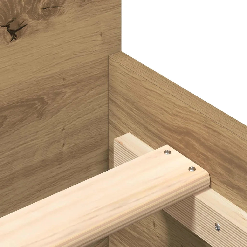 Struttura del letto Rovere artigianale 203 x 203 x 50 cm 3329304