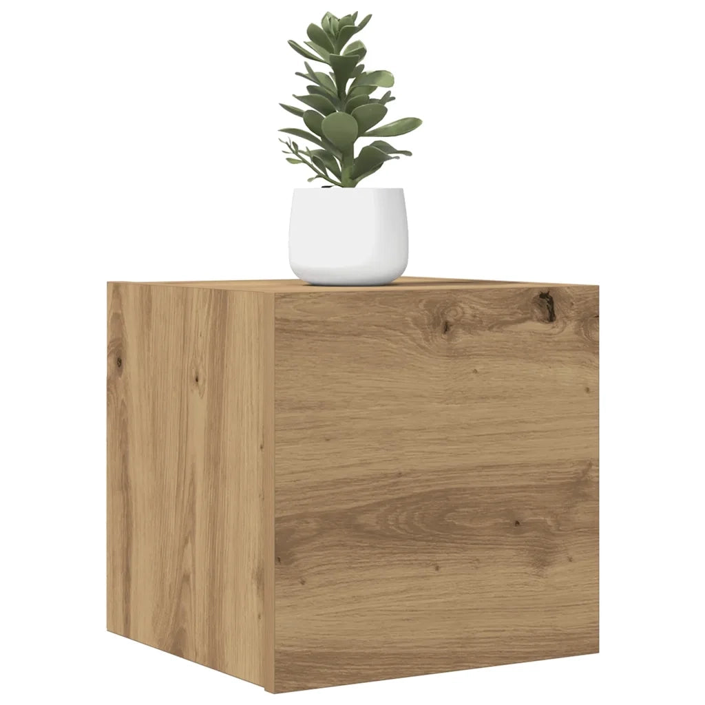 Armadietti TV Montati a Parete 2pz Artigianale 30,5x30x30 cm 856415