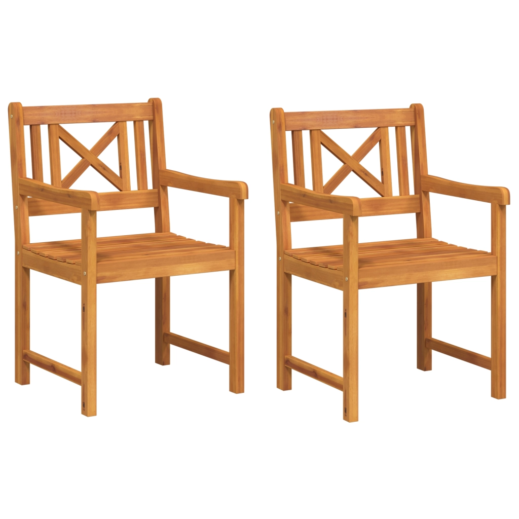 Sedie da giardino 2 pcs 56x56x90 cm Legno massello di acacia
