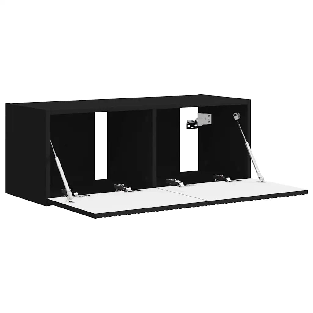 Mobile TV da parete-Mobile TV a Muro-Credenza TV Nero 60 x 31 x 29.5 cm Legno multistrato 101627