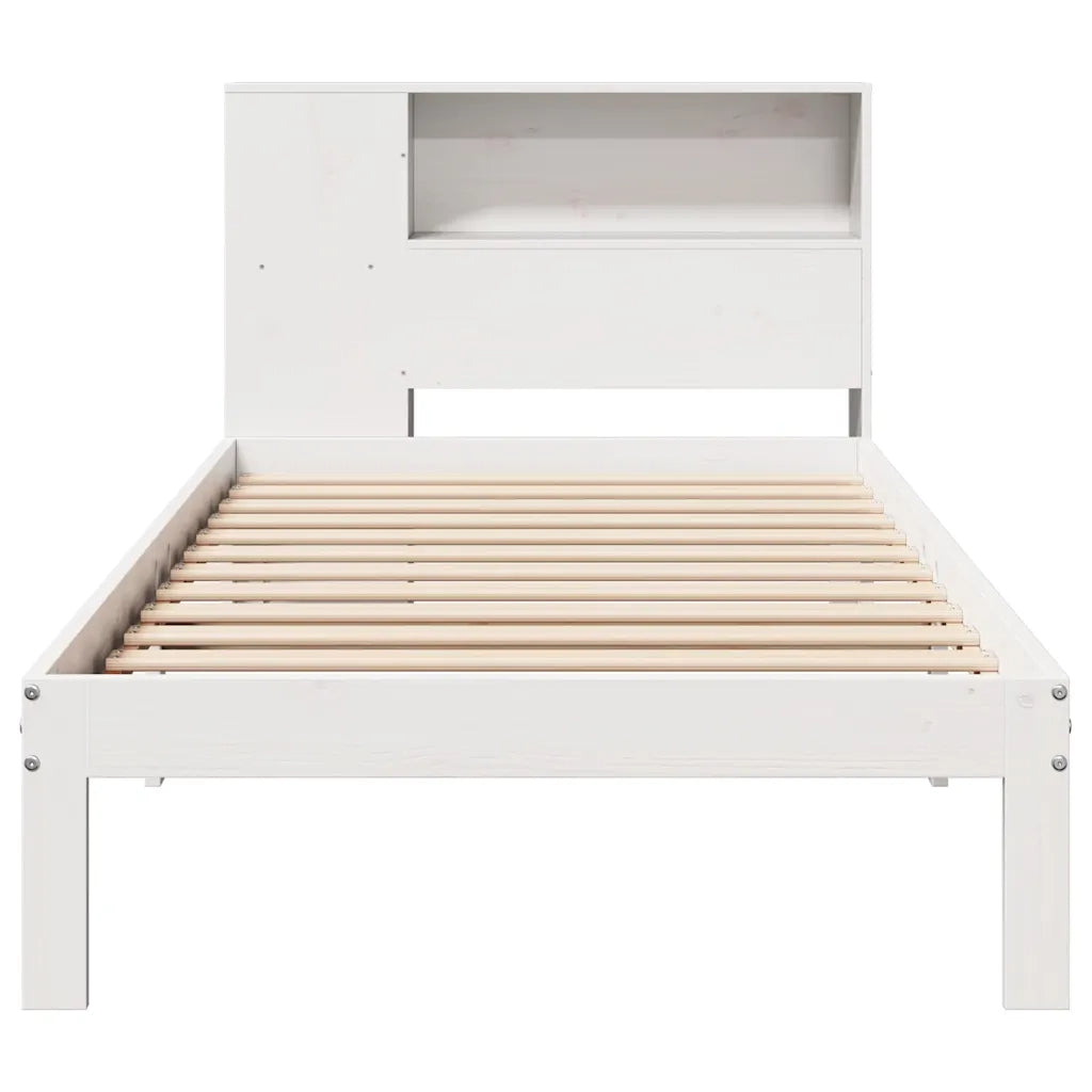 Letto con Libreria senza Materasso 75x190 cm in Legno Pino