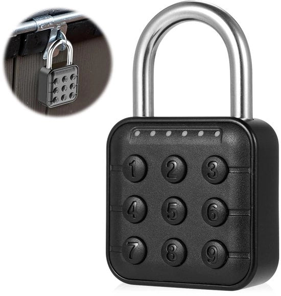 Combinazione elettronica a 6 cifre - Impermeabile - Ideale per palestra, scuola e viaggi - 6 cifre - Blocco di sicurezza - Pratico e affidabile - 

 Specifiche tecniche: 

- Modello: 
- Dimensioni: 
- Materiale: 
- Garanzia: