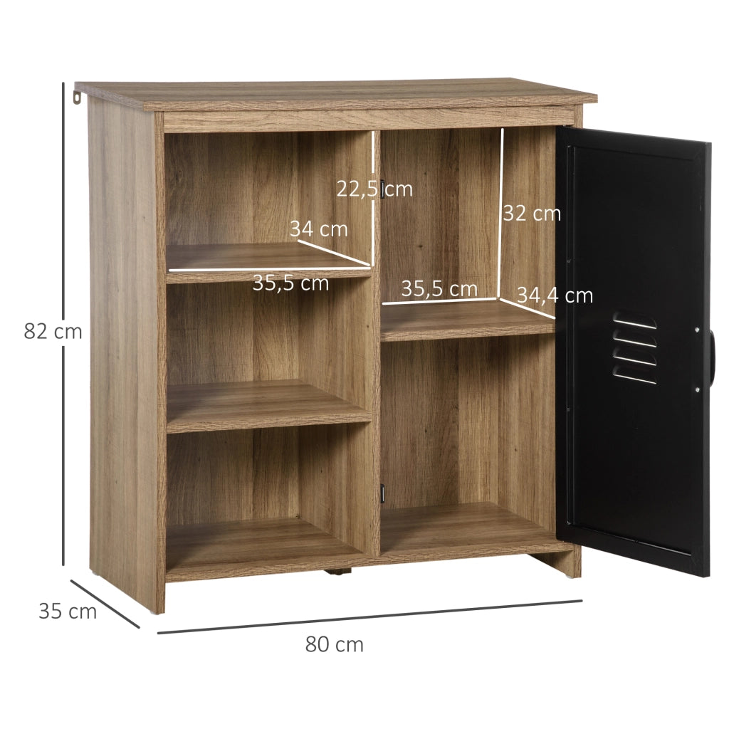 Armadio a muro con ante scorrevoli ¨C zephmum ¨C Legno e metallo, nero