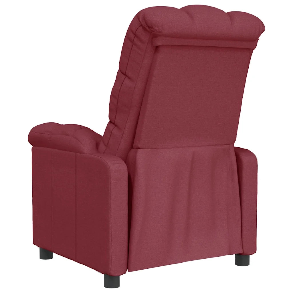 Poltrona Reclinabile in Tessuto Rosso Vino 289799