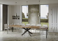 Tavolo Allungabile 120/380x90 cm Volantis Premium Noce Gambe Antracite