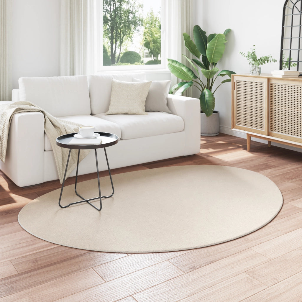 Tappeto "HUARTE" a pelo corto morbido e lavabile beige 140x200 cm