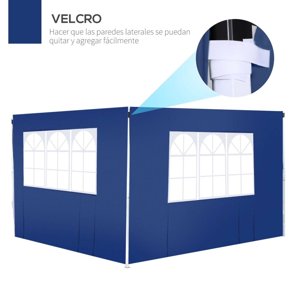 Pareti Laterali per Gazebo 3x3 m ¨C zephmum ¨C 300x200 cm, Blu, Oxford