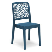 Sedia in polipropilene TICHE, impilabile, resistente ai raggi UV, design moderno, ideale per sala da pranzo, cucina, sala d’attesa, bar, ristoranti o giardino, colore Petrolio