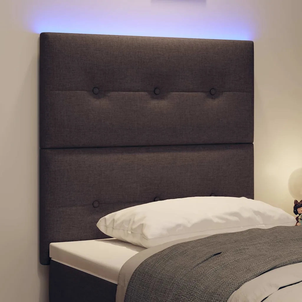 Testiera LED con testiera Marrone Scuro 100 cm Tessuto 3338413