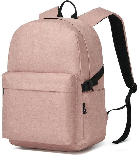 Zaino da scuola, Borsa da college, leggero, Borsa per studenti, stile, trendy, Borsa per un giorno, Borsa per il lavoro per uomini, donne, ragazzi e ragazze, adatto per laptop da 15,4 pollici (Rosa)