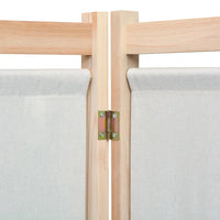 Paravento a 3 Pannelli Crema 120x170x4 cm in Tessuto 42975