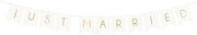 Slinga per Matrimonio - Decorazione per Matrimonio - Bandiera - Lint Bianco - 2,5 m - Decorazione Unica per Feste - Ideale per Fondali Fotografici - Bandiera di Decorazione