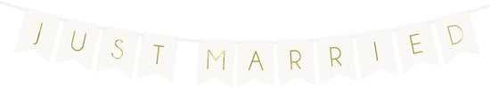 Slinga per Matrimonio - Decorazione per Matrimonio - Bandiera - Lint Bianco - 2,5 m - Decorazione Unica per Feste - Ideale per Fondali Fotografici - Bandiera di Decorazione