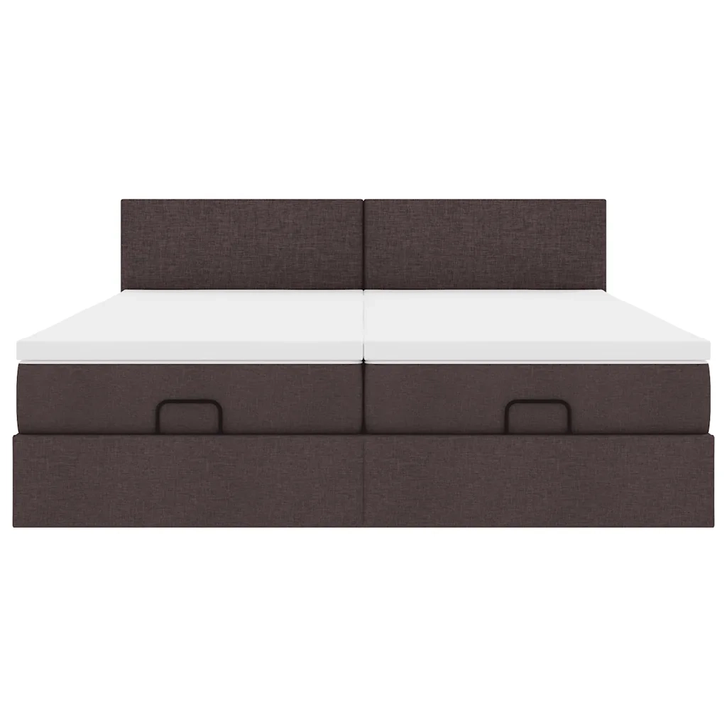 Struttura Letto Pouf con Materassi 180x200 cm in Tessuto 3312825