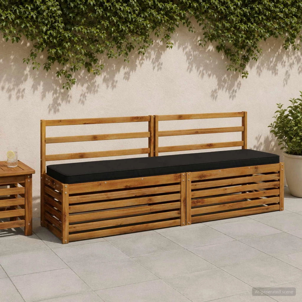 Cuscino per Panchina a 1 Pezzo VUGHT 100% Poliestere Nero 951472