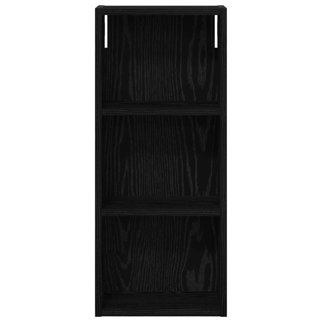 Armadio da bagno a muro Rovere Nero 30 x 14 x 70 cm